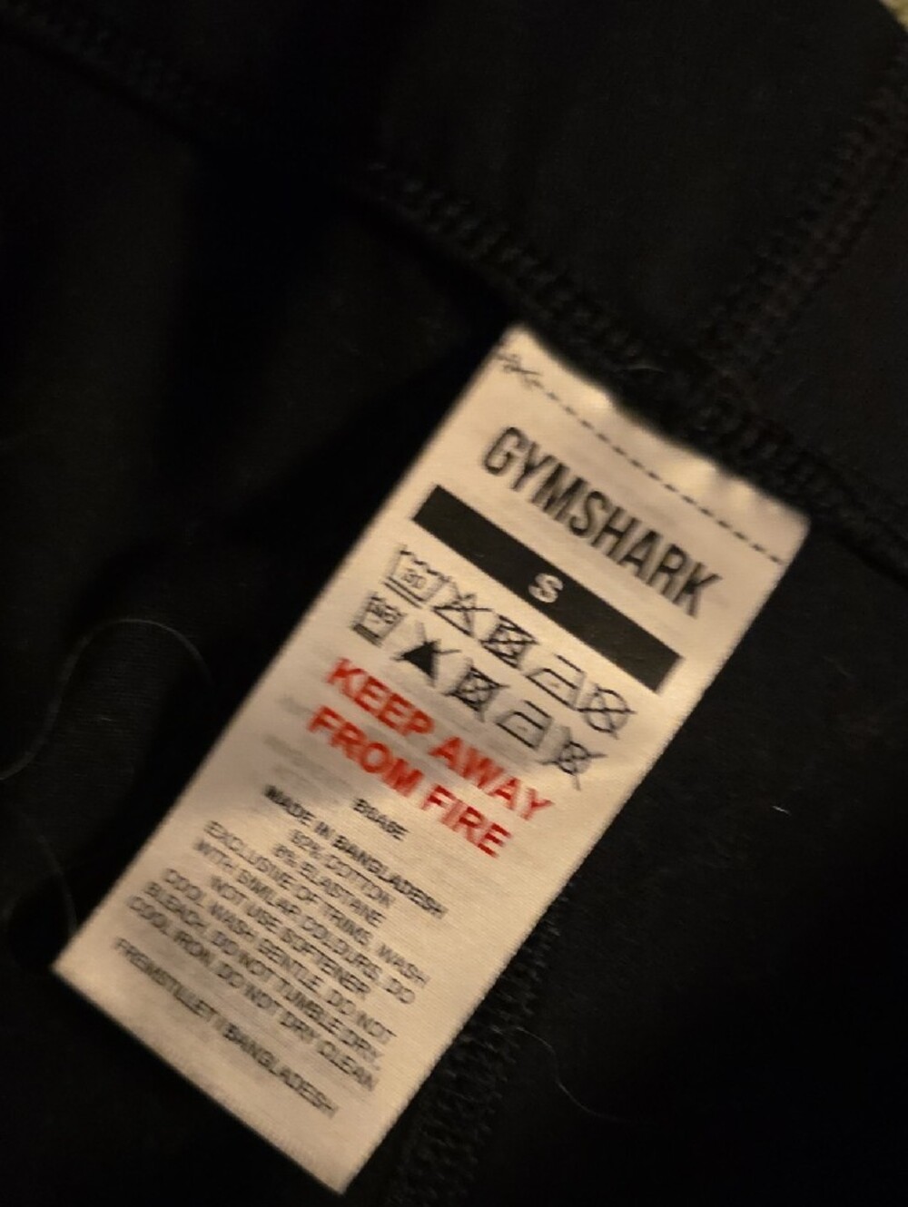 Gymshark Black High-Waist Bike Shorts with Logo - Picture 3 of 4